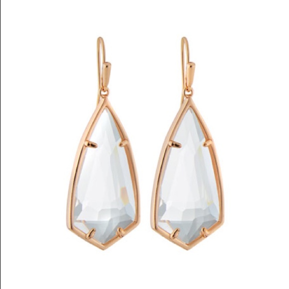Kendra Scott Carla RG Clear Quartz Earrings